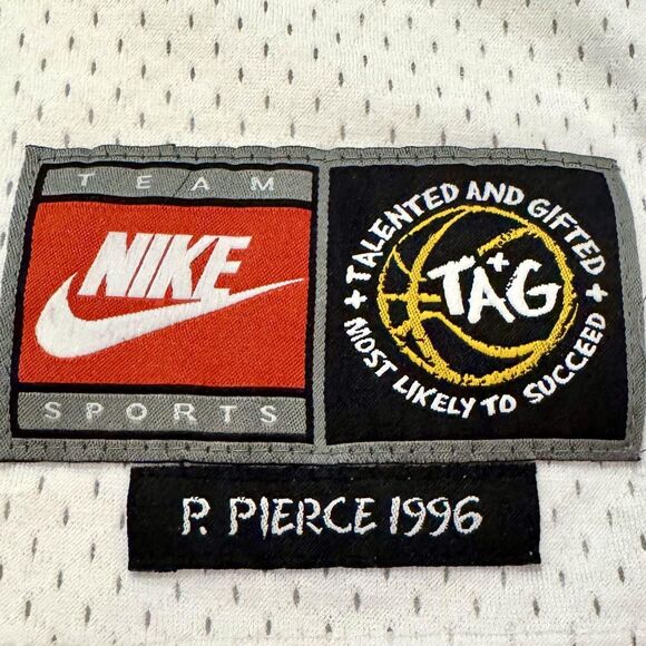 Vintage Inglewood Basketball Jersey Mens 4XL White Green Nike Paul Pierce 34 - Picture 5 of 11